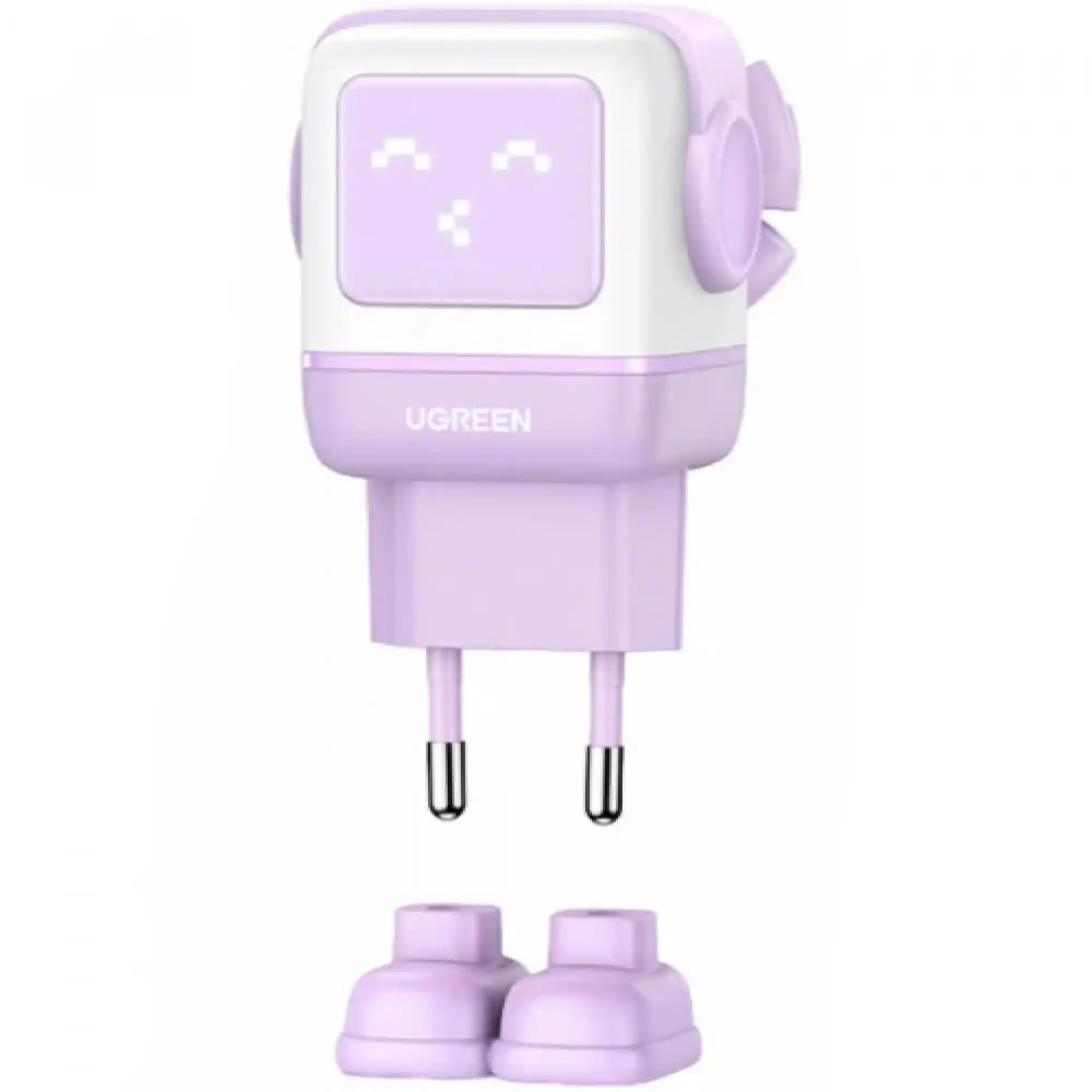 Купити Мережевий зарядний пристрій UGREEN CD361 3xUSB 65W (2xUSB-C+USB-A) Gan Robot tech Fast Charger Purple (35291) - фото 2