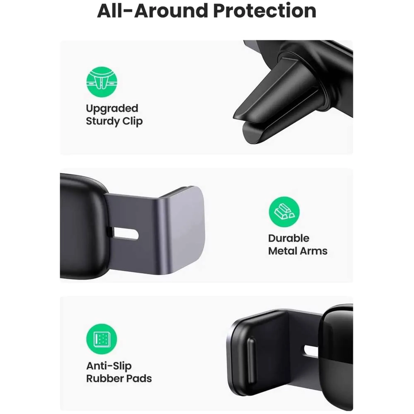 Купить Автомобильный держатель UGREEN LP120 Black (UGR-10422_) - фото 6