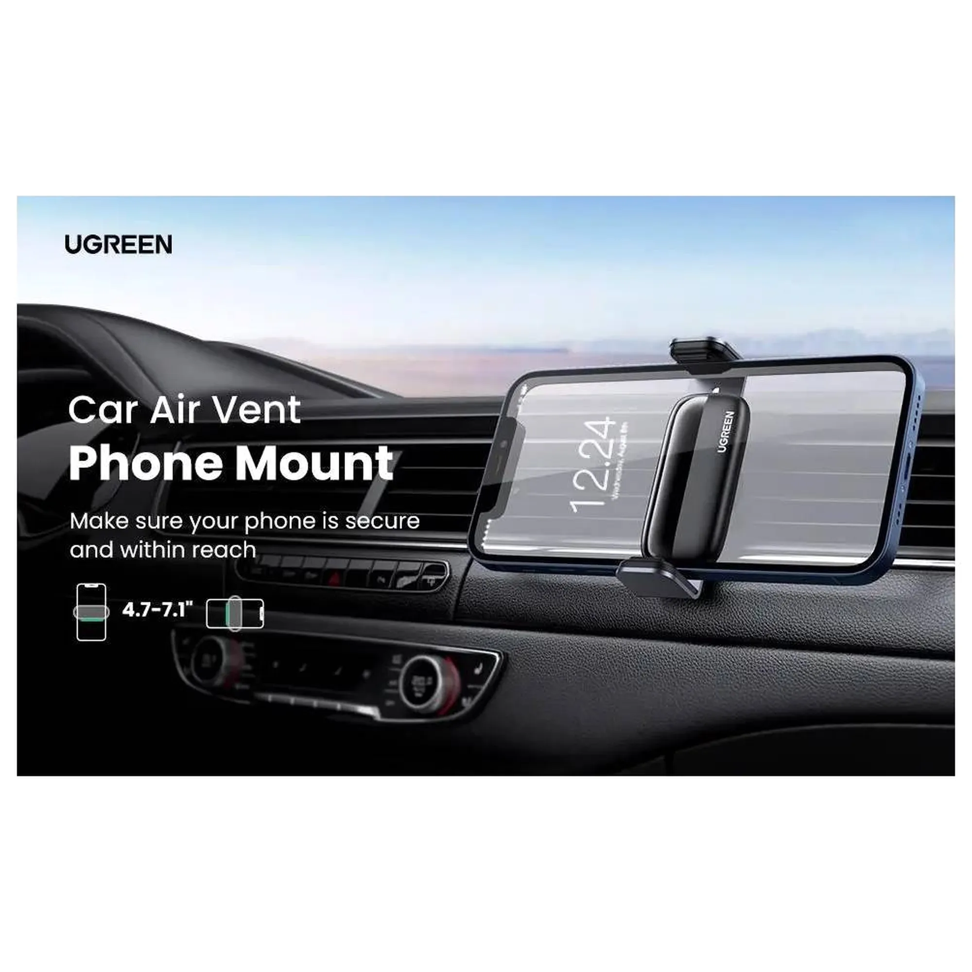 Купить Автомобильный держатель UGREEN LP120 Black (UGR-10422_) - фото 8
