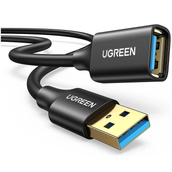 Купить Кабель UGREEN US129 USB 3.0 Male to Female Extension Cable 3m Black (30127) - фото 1
