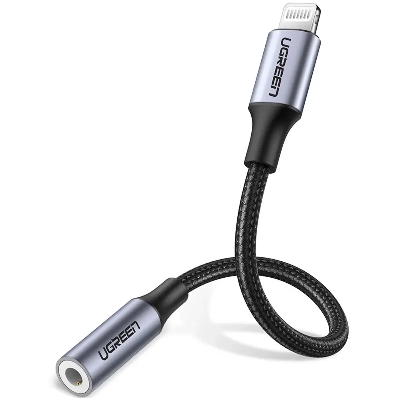 Купити Кабель UGREEN US211 Lightning to 3.5mm 10cm Gray (30756) - фото 1
