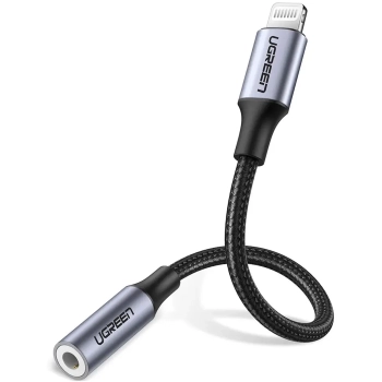 Купити Кабель UGREEN US211 Lightning to 3.5mm 10cm Gray (30756) - фото 1
