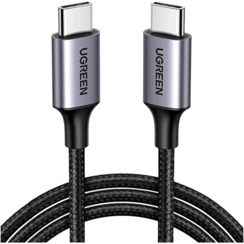 Купить Кабель UGREEN US261 USB-C - USB-C 60W 1m Gray/Black (50150) - фото 1