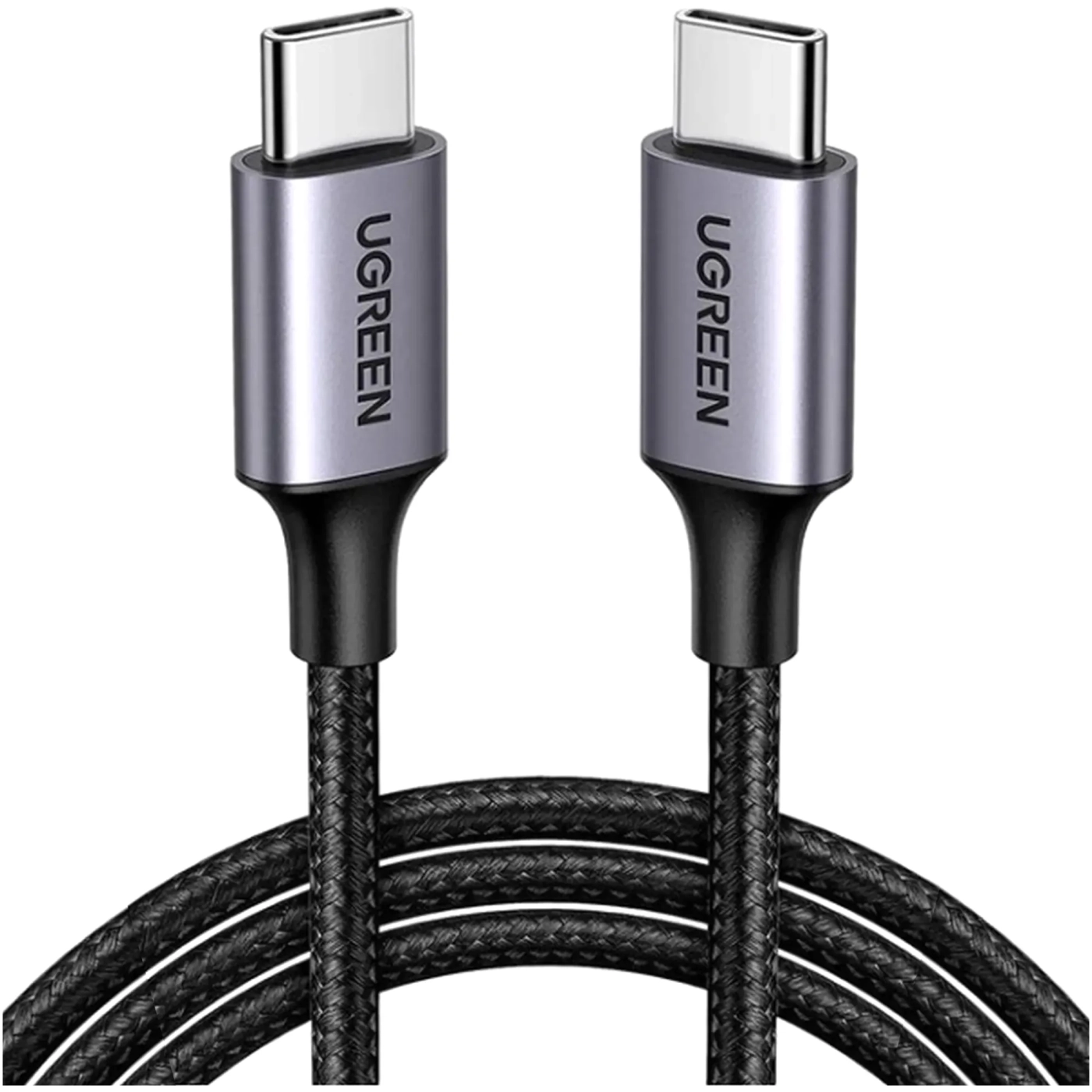 Купить Кабель UGREEN US261 USB-C - USB-C 60W 2m Gray/Black (50152) - фото 1