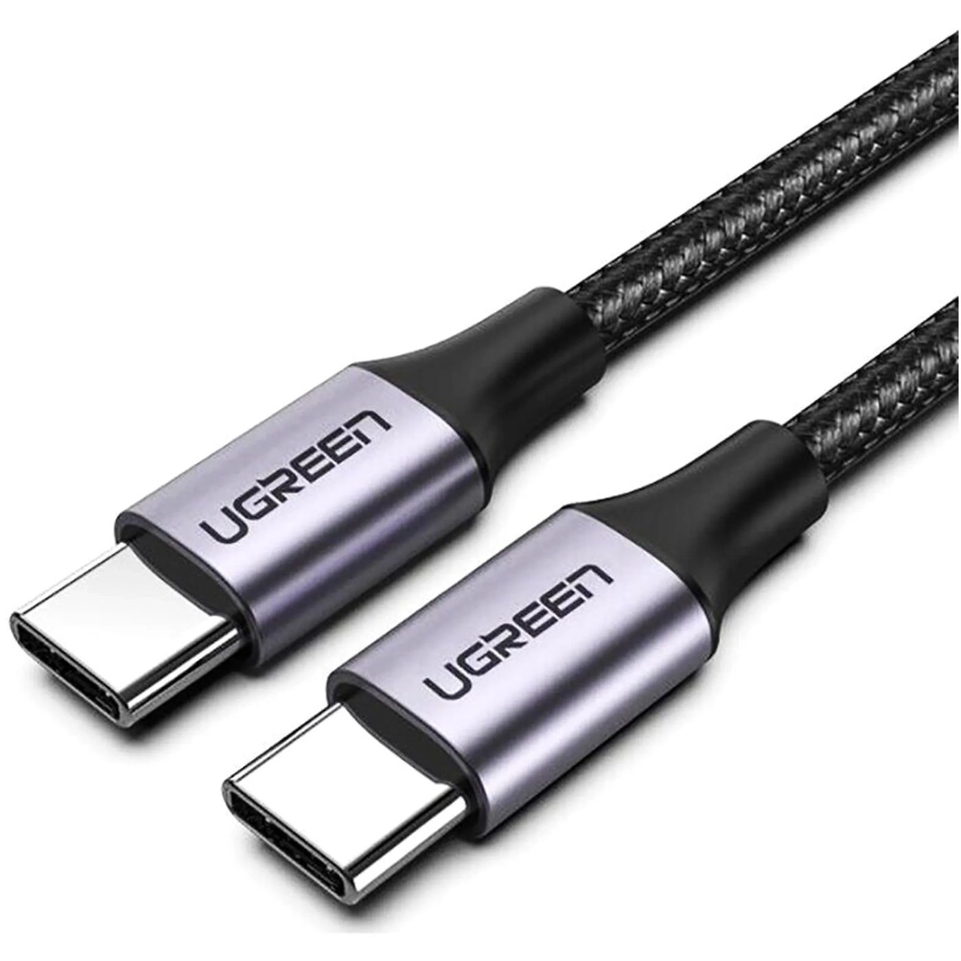 Купить Кабель UGREEN US261 USB-C - USB-C 60W 2m Gray/Black (50152) - фото 2