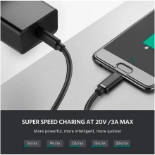 Купить Кабель UGREEN US286 USB-C - USB-C 3A 2m Black (10306) - фото 2