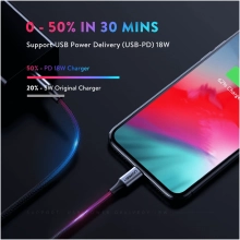 Купить Кабель UGREEN US304 USB 2.0 Type-C M-Lightning M 1 m Black (60759) - фото 2