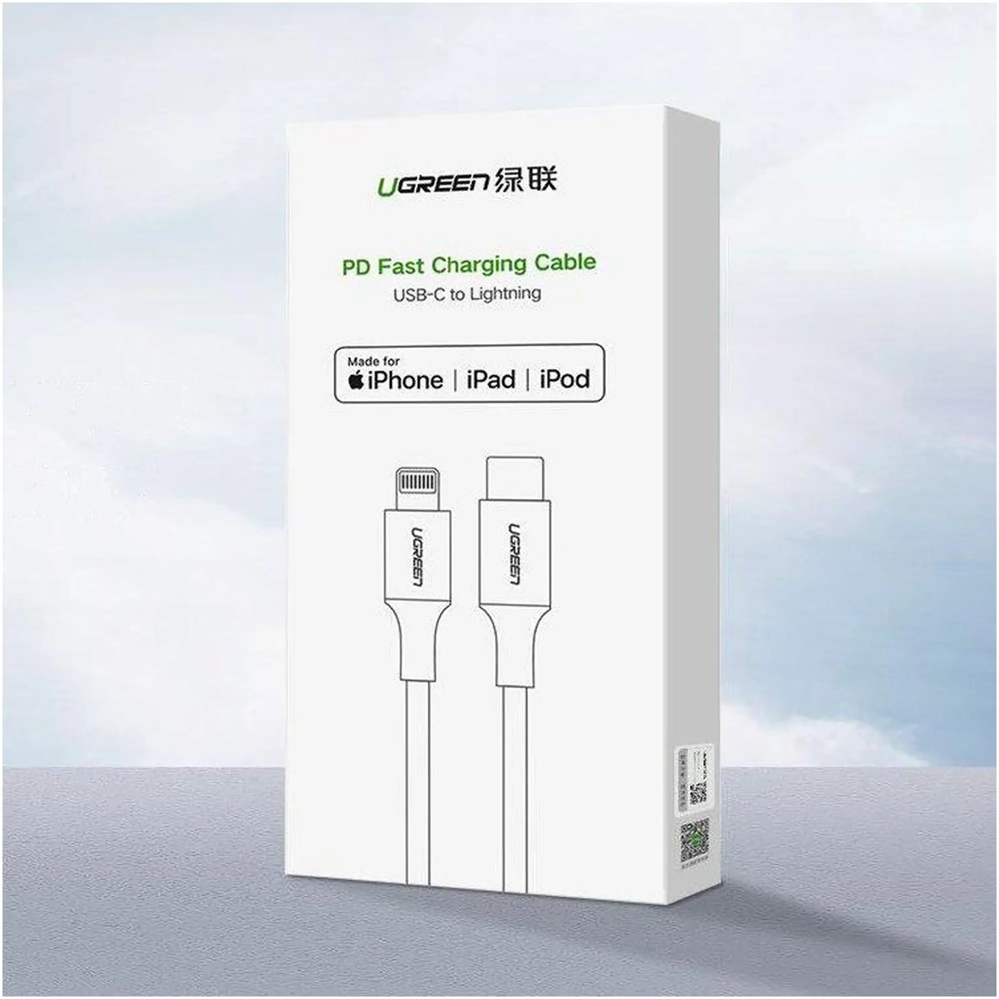Купить Кабель UGREEN US304 USB 2.0 Type-C M-Lightning M 1 m White (70523) - фото 3