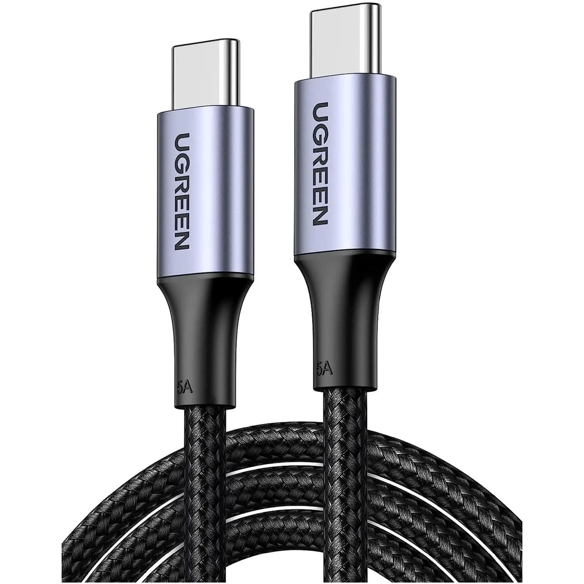 Купить Кабель UGREEN US316 USB-C - USB-C 100W 3m Space Gray (90120) - фото 1