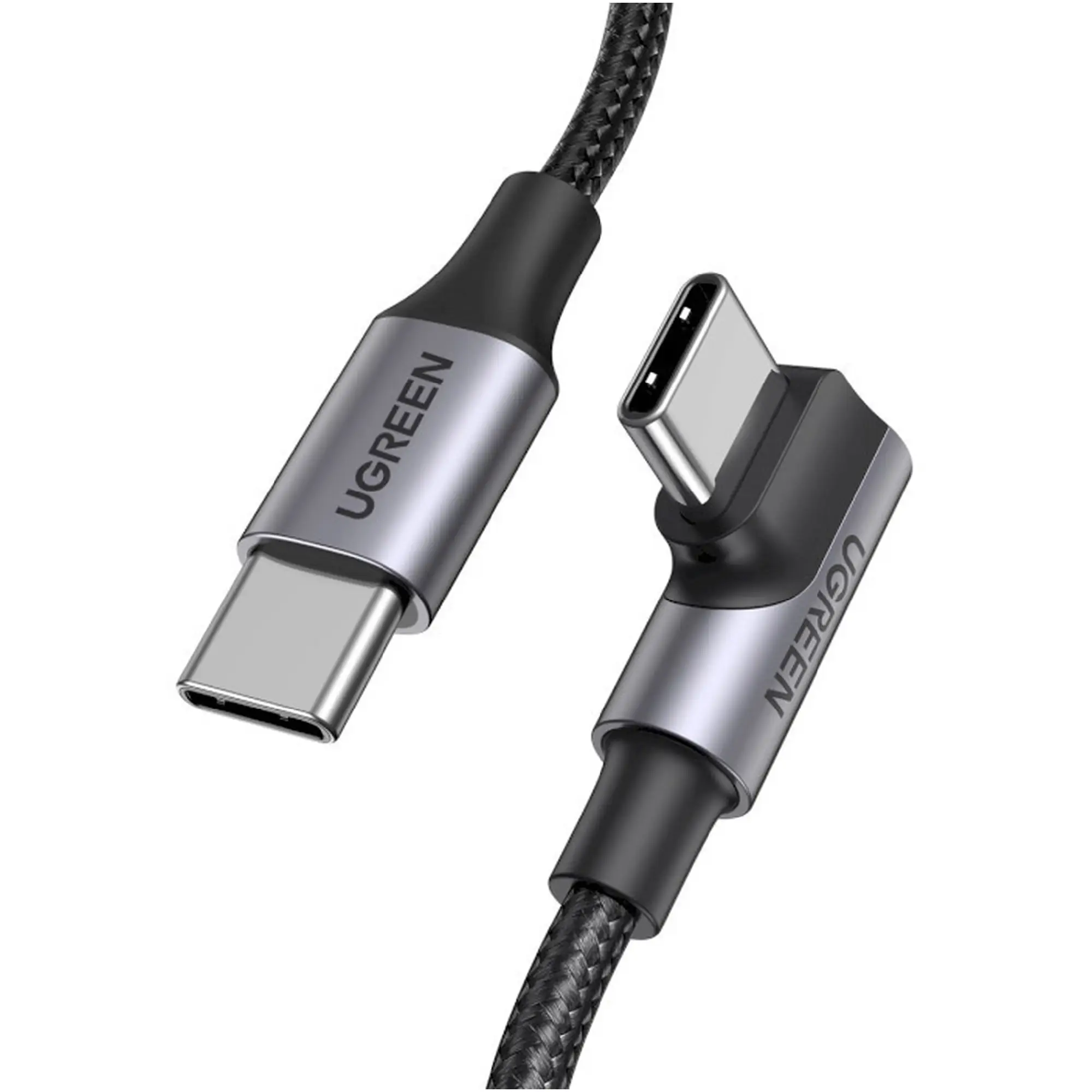 Купить Кабель UGREEN US334 USB 2.0 Type-C M-M 2 m Aluminium Braid Black (70645) - фото 1