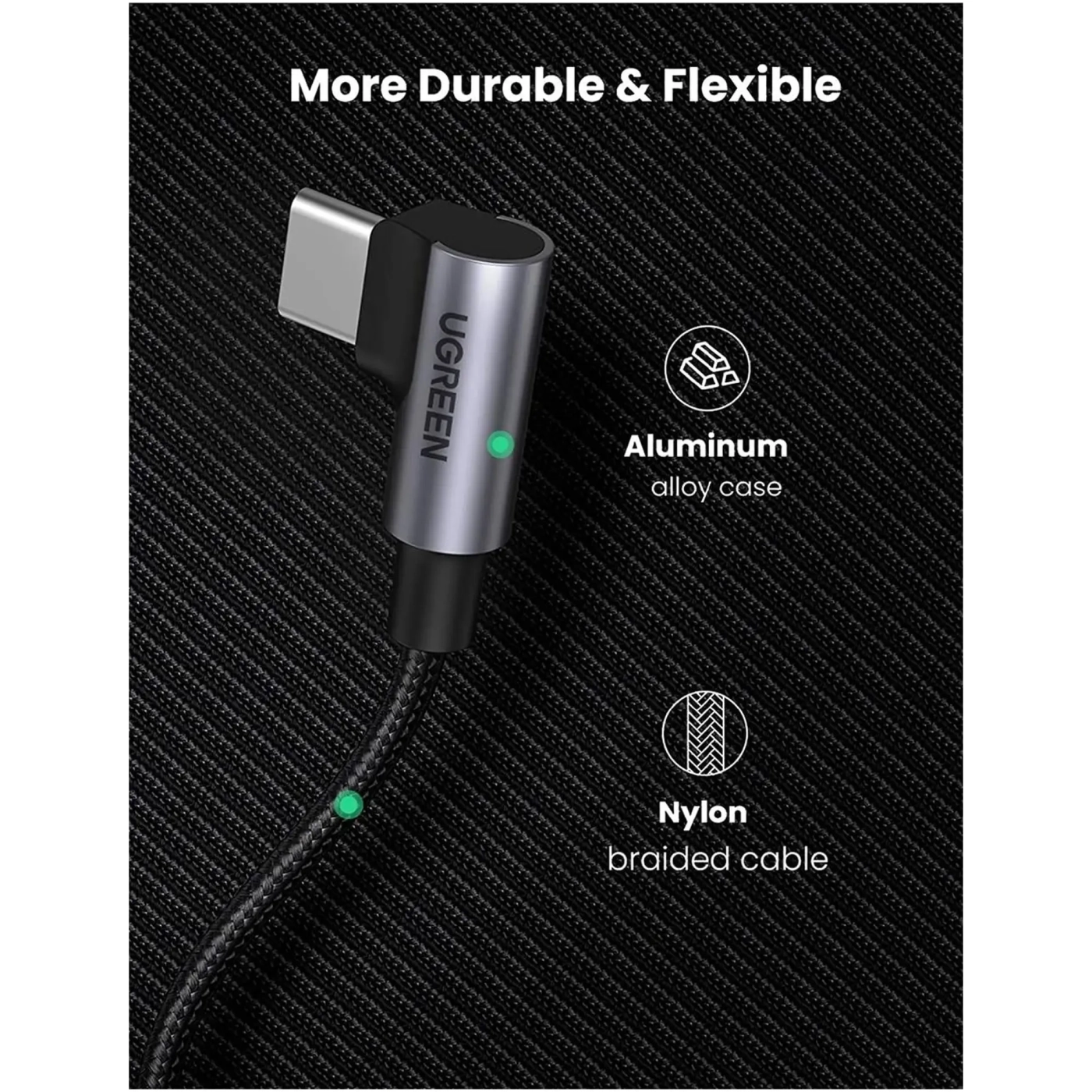 Купить Кабель UGREEN US335 USB 2.0 Type-C M-M 2m Gray (70698) - фото 4