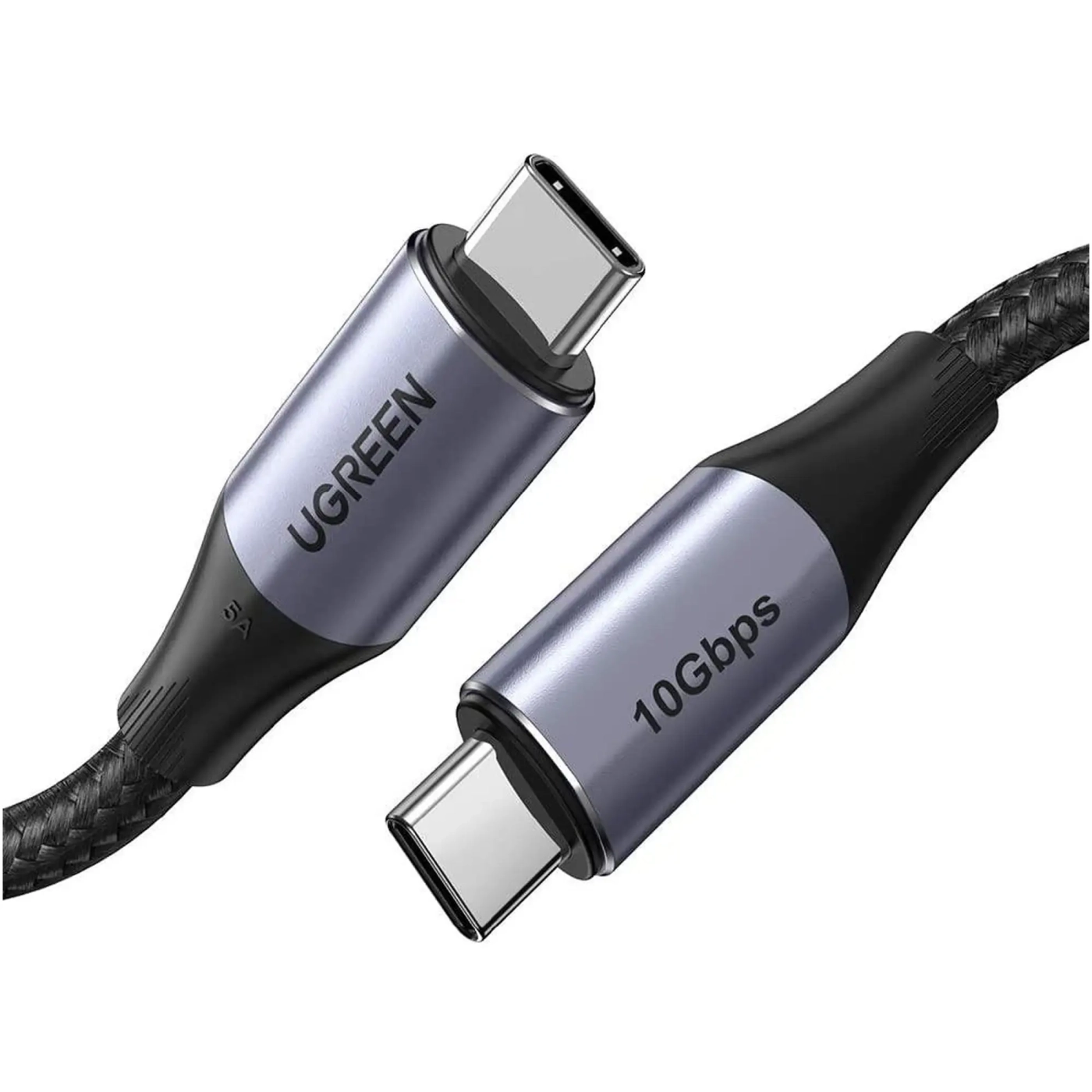 Купить Кабель UGREEN US355 USB-C - USB-C 100W 5A Gen2 1m Black (80150) - фото 1