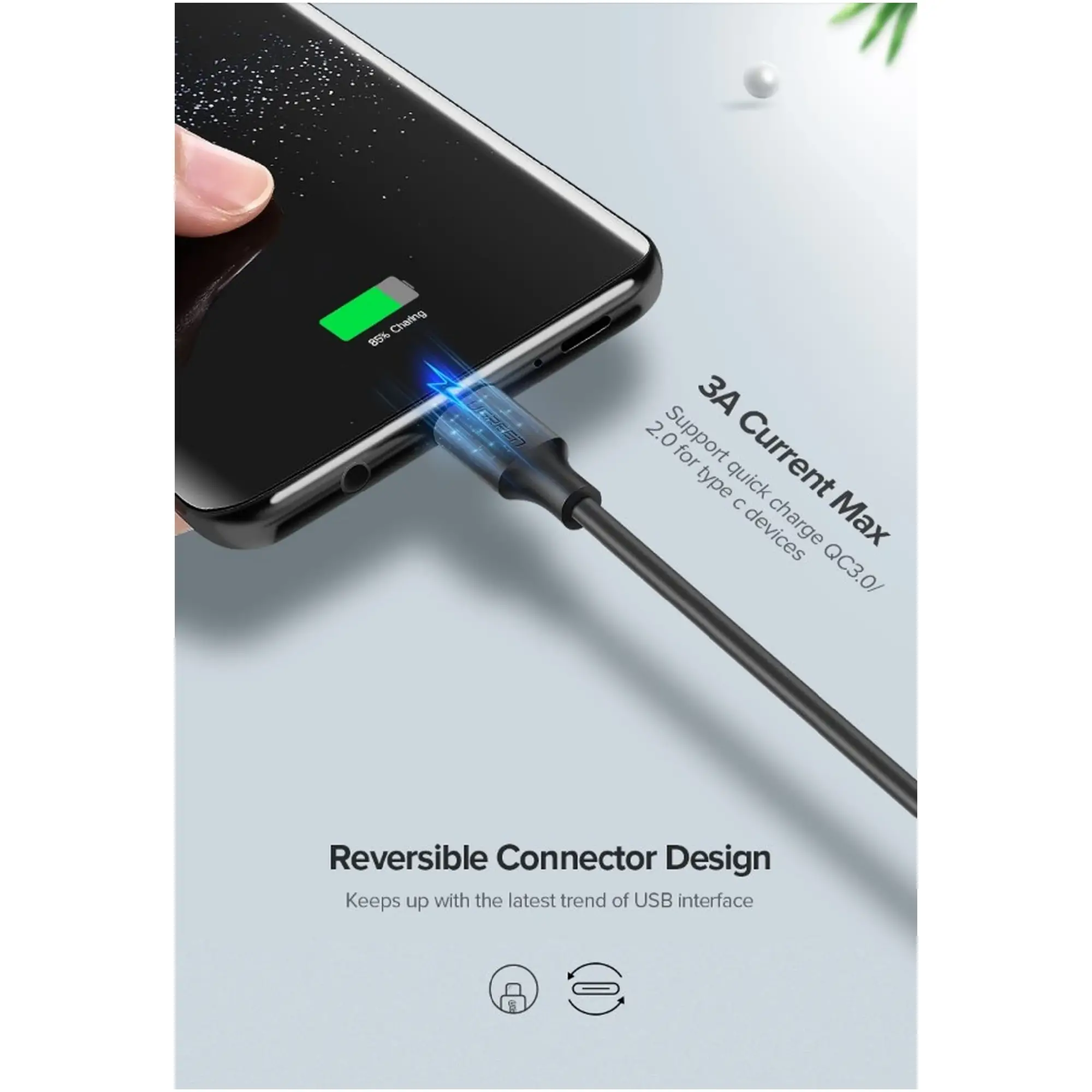 Купить Кабель UGREEN US287 USB - USB-C 2m Black (60118) - фото 4