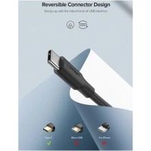 Купить Кабель UGREEN US287 USB 2.0 AM-Type-C 0.5m 60W Nickel Plating Black (60115) - фото 4