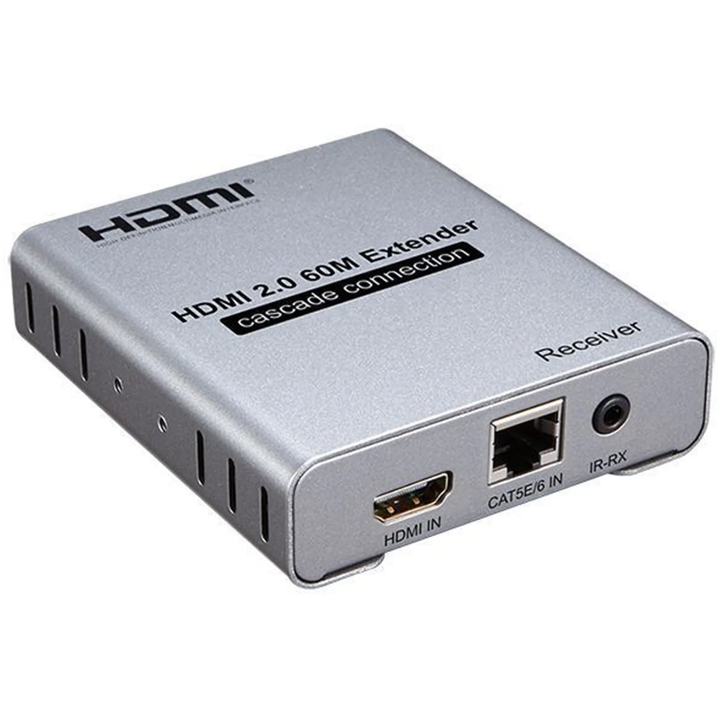 Купити Подовжувач аудіо-відео Lucom HDMI (over RJ45) x1 60m 4K@60Hz (120mx30Hz) TX+RX Gray (62.09.8036) - фото 1