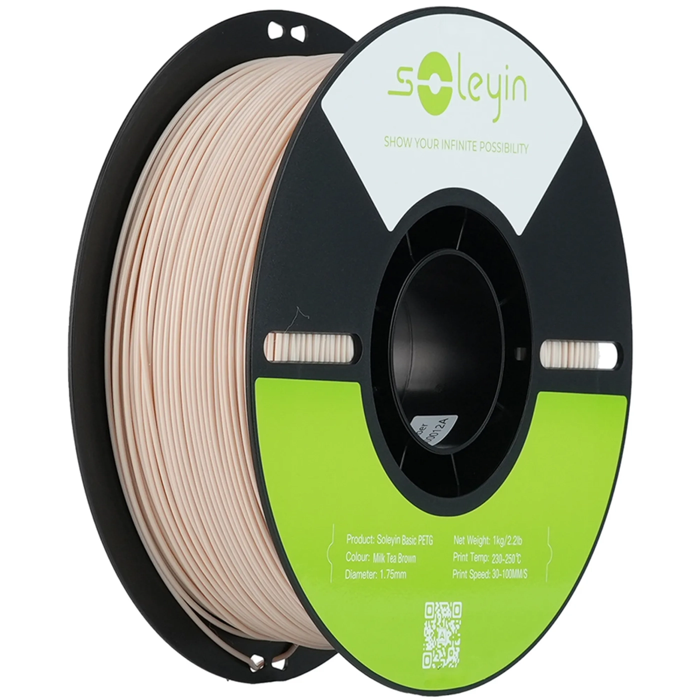 Купить PETG Filament (пластик) для 3D принтера CREALITY Soleyin 1кг, 1.75мм, молочно-чайный (3301030165) - фото 1