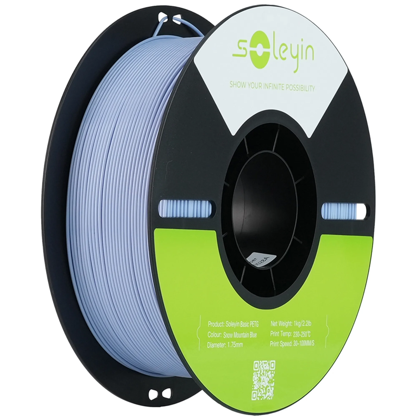 Купить PETG Filament (пластик) для 3D принтера CREALITY Soleyin 1кг, 1.75мм, снежно-горный голубой (3301030167) - фото 1