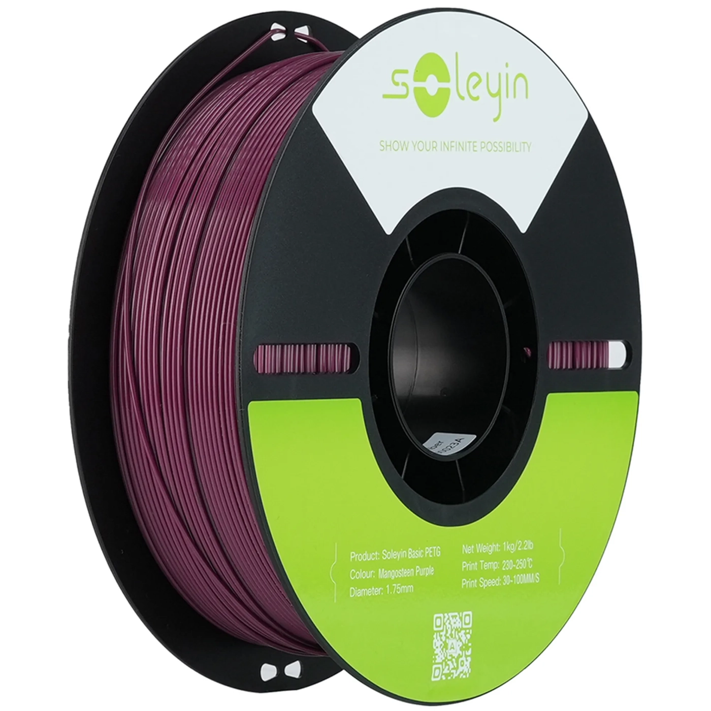 Купить PETG Filament (пластик) для 3D принтера CREALITY Soleyin 1кг, 1.75мм, мангостиновый фиолет (3301030161) - фото 1