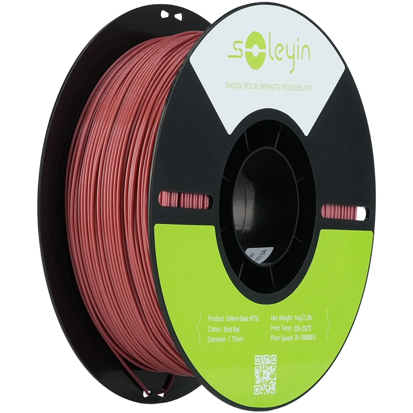 Купить PETG Filament (пластик) для 3D принтера CREALITY Soleyin 1кг, 1.75мм, кирпично-красный (3301030159) - фото 1