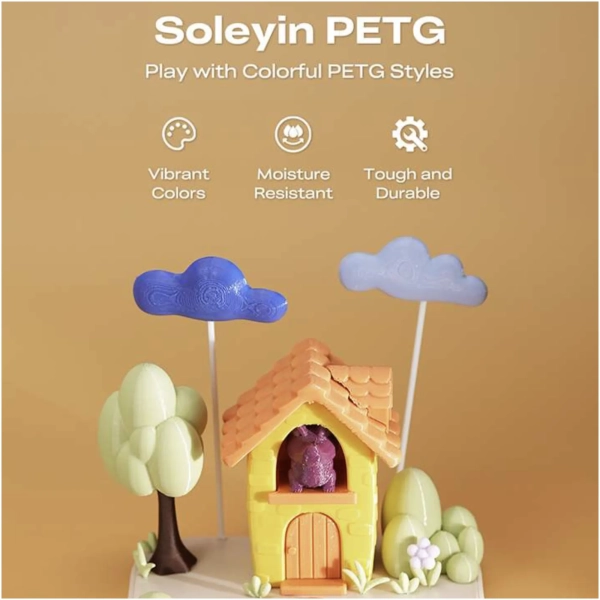Купити PETG Filament (пластик) для 3D принтера CREALITY Soleyin 1кг, 1.75мм, білий (3301030164) - фото 2