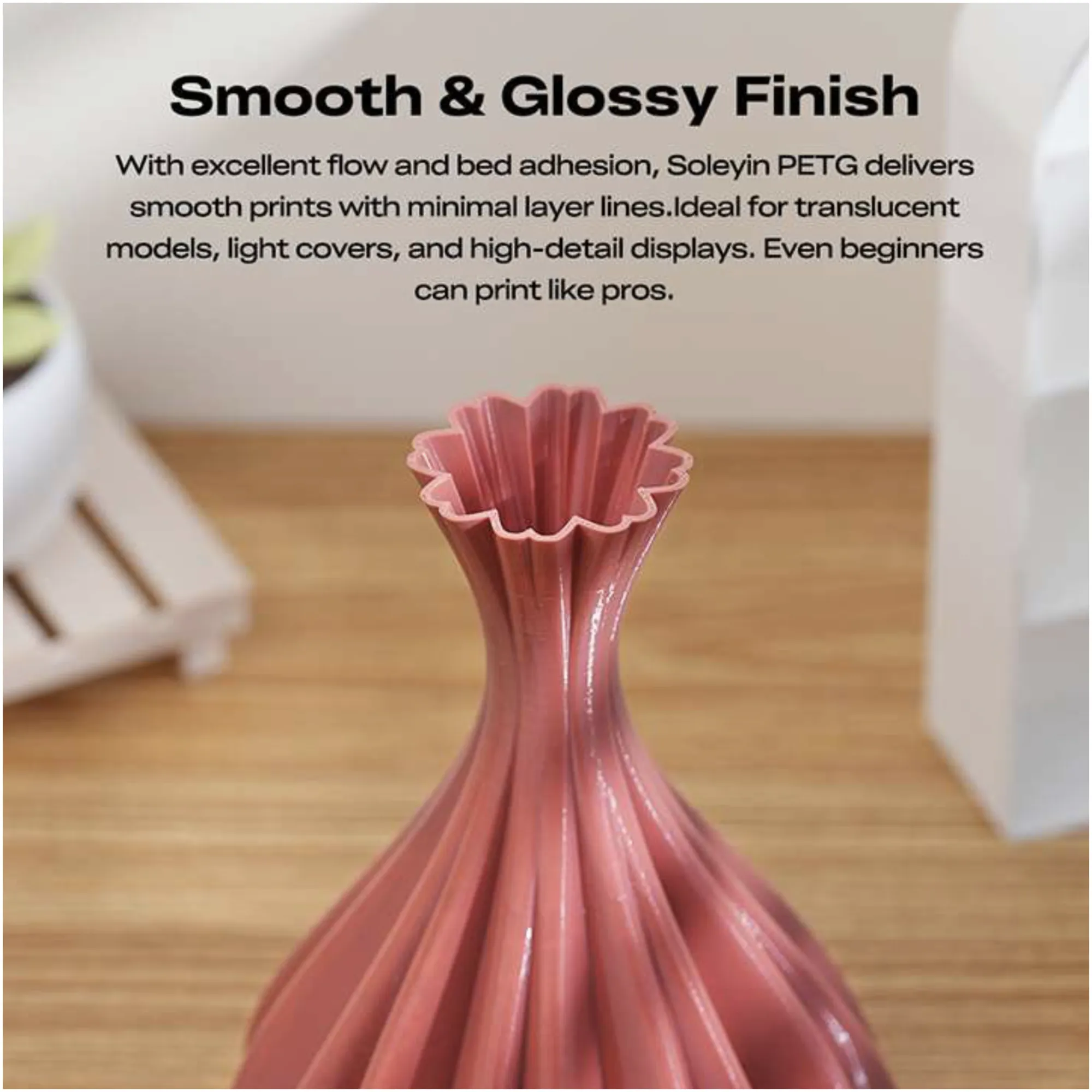 Купити PETG Filament (пластик) для 3D принтера CREALITY Soleyin 1кг, 1.75мм, білий (3301030164) - фото 6