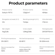 Купити PETG Filament (пластик) для 3D принтера CREALITY Soleyin 1кг, 1.75мм, білий (3301030164) - фото 7