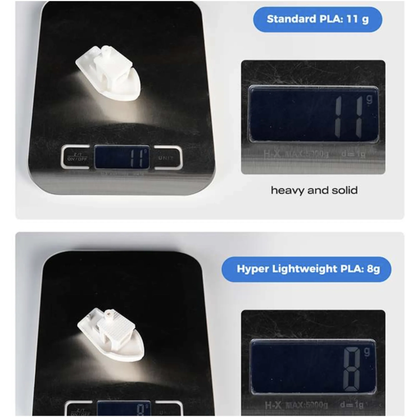 Купить Hyper Lightweight PLA Filament (пластик) для 3D принтера CREALITY 1кг, 1.75мм, белый (3301010555) - фото 4