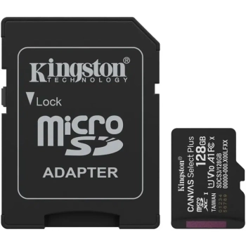 Купити Карта пам'яті Kingston 128GB microSDXC class 10 UHS-I U3 V30 A1 Canvas Select Plus (SDCS3/128GB) - фото 1