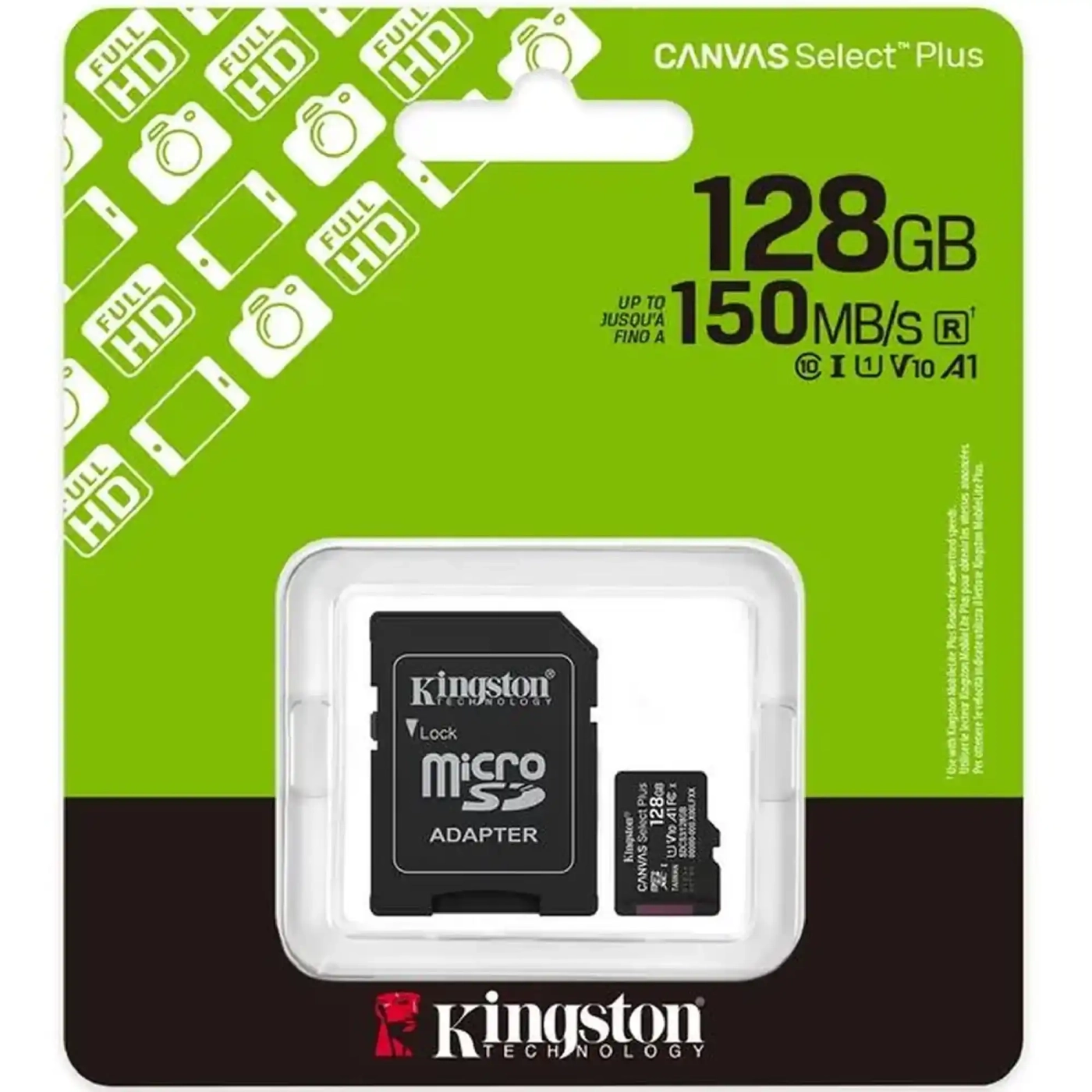 Купити Карта пам'яті Kingston 128GB microSDXC class 10 UHS-I U3 V30 A1 Canvas Select Plus (SDCS3/128GB) - фото 3