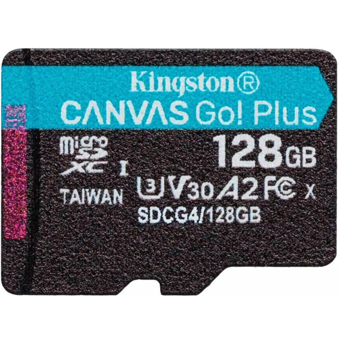 Купити Карта пам'яті Kingston 128GB microSDXC сlass 10 UHS-I U3 V30 A2 Canvas Go Plus G4 (SDCG4/128GBSP) - фото 1