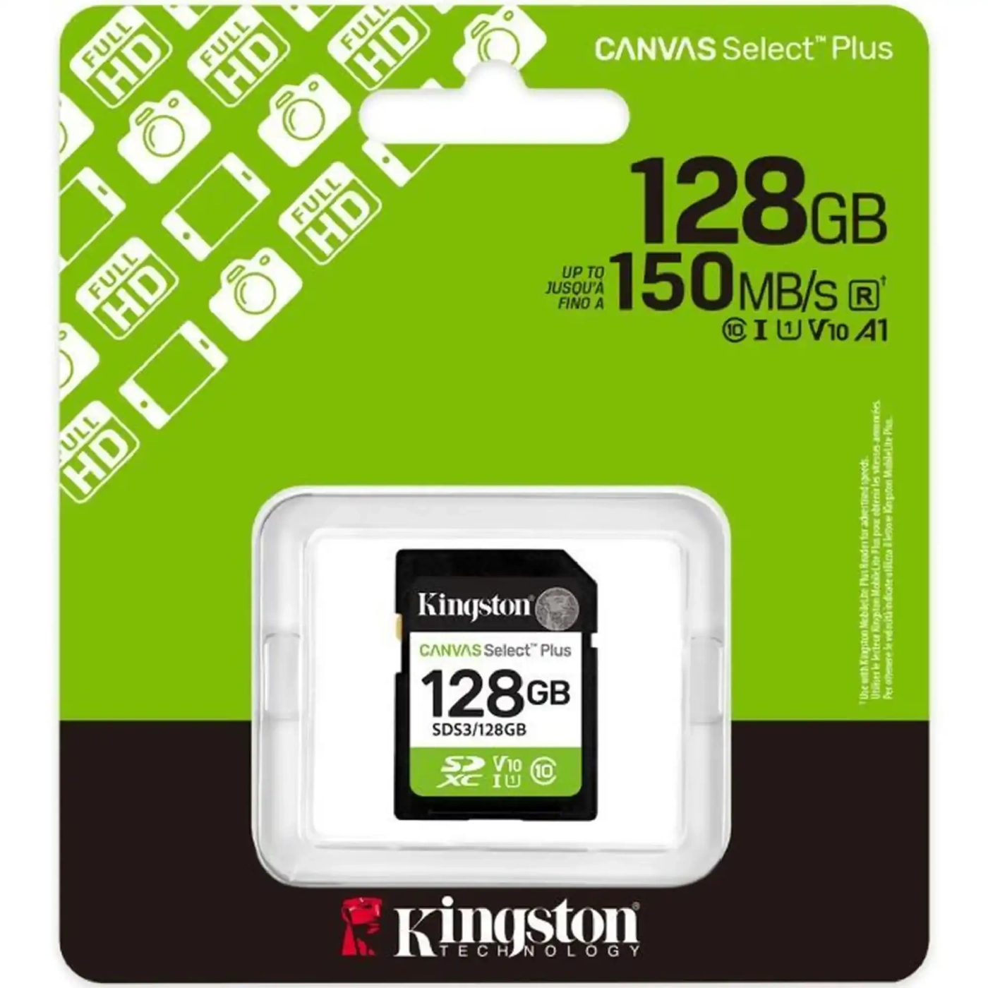 Купити Карта пам'яті Kingston 128GB SDXC class 10 UHS-I V10 A1 Canvas Select Plus (SDS3/128GB) - фото 3