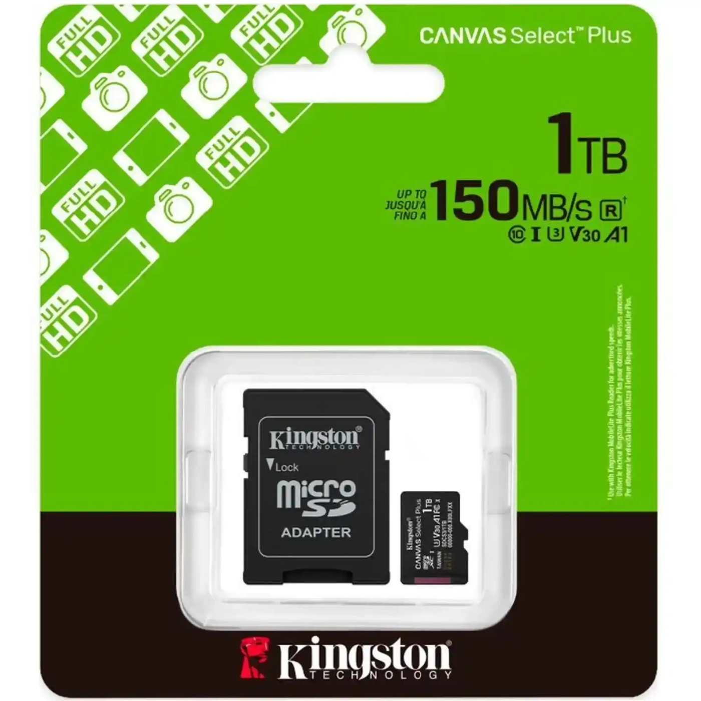 Купить Карта памяти Kingston 1TB microSDXC class 10 UHS-I U3 V30 A1 Canvas Select Plus (SDCS3/1TB) - фото 3
