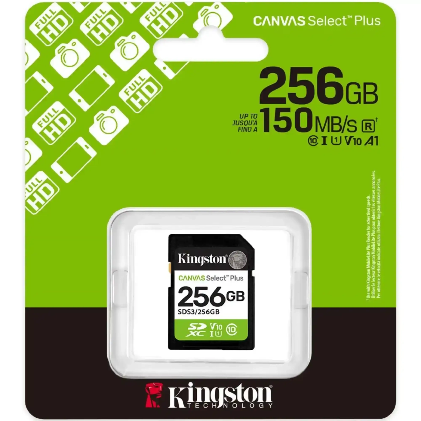 Купити Карта пам'яті Kingston 256GB SDXC class 10 UHS-I V10 A1 Canvas Select Plus (SDS3/256GB) - фото 3