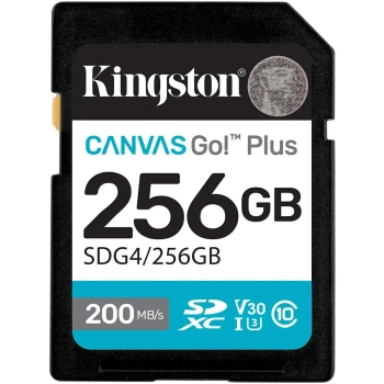 Купити Карта пам'яті Kingston 256GB SDXC сlass 10 UHS-I U3 V30 Canvas Go Plus G4 (SDG4/256GB) - фото 1