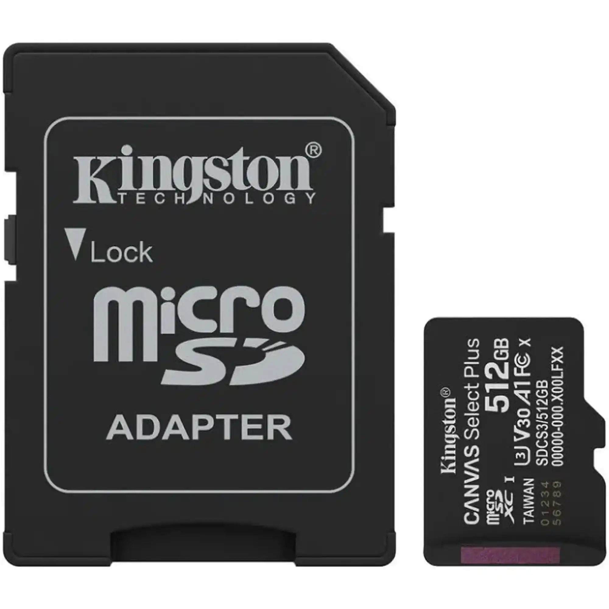 Купити Карта пам'яті Kingston 512GB microSDXC class 10 UHS-I U3 V30 A1 Canvas Select Plus (SDCS3/512GB) - фото 1