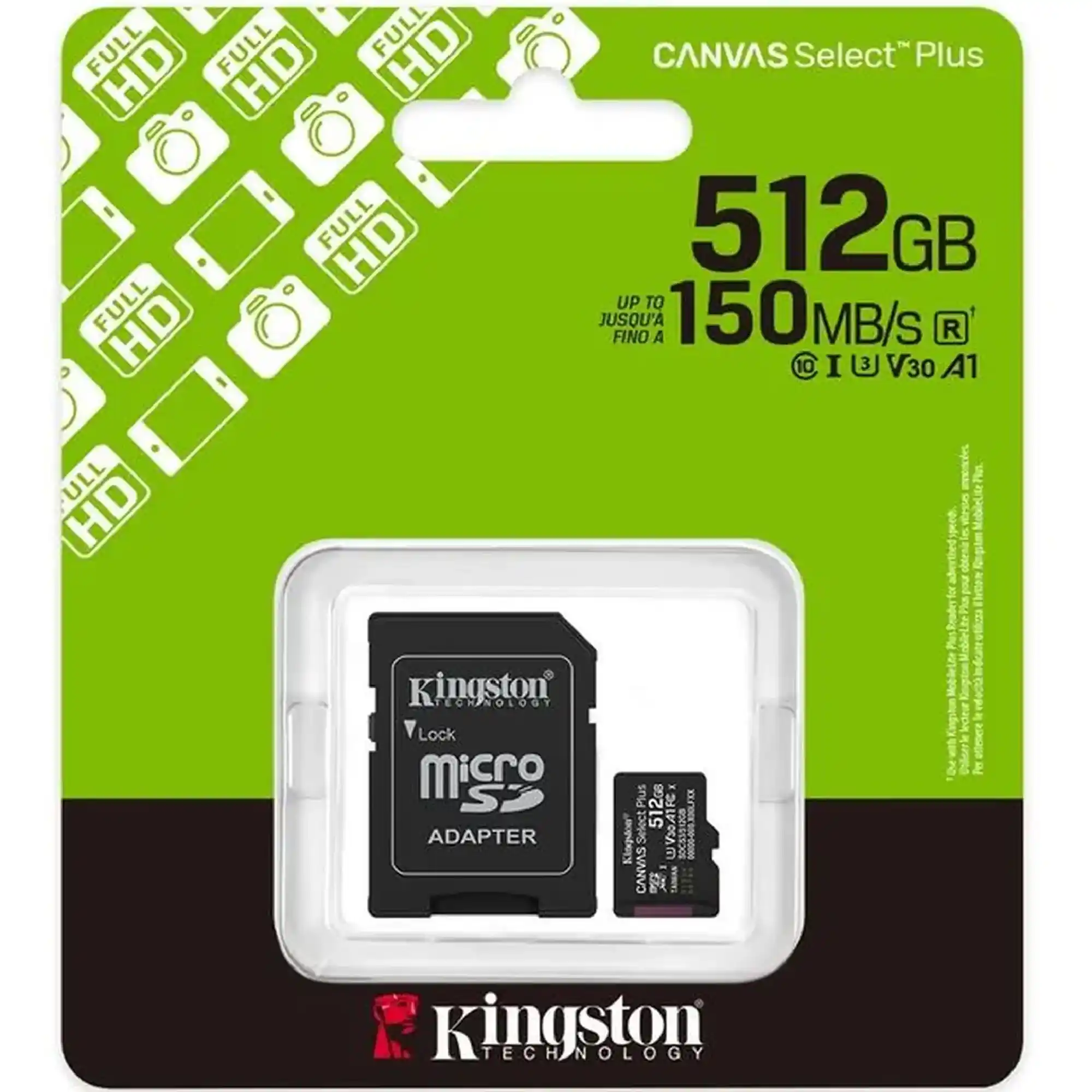 Купити Карта пам'яті Kingston 512GB microSDXC class 10 UHS-I U3 V30 A1 Canvas Select Plus (SDCS3/512GB) - фото 3