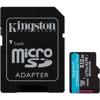 Купити Карта пам'яті Kingston 512GB microSDXC сlass 10 UHS-I U3 V30 A2 Canvas Go Plus G4 (SDCG4/512GB) - фото 1