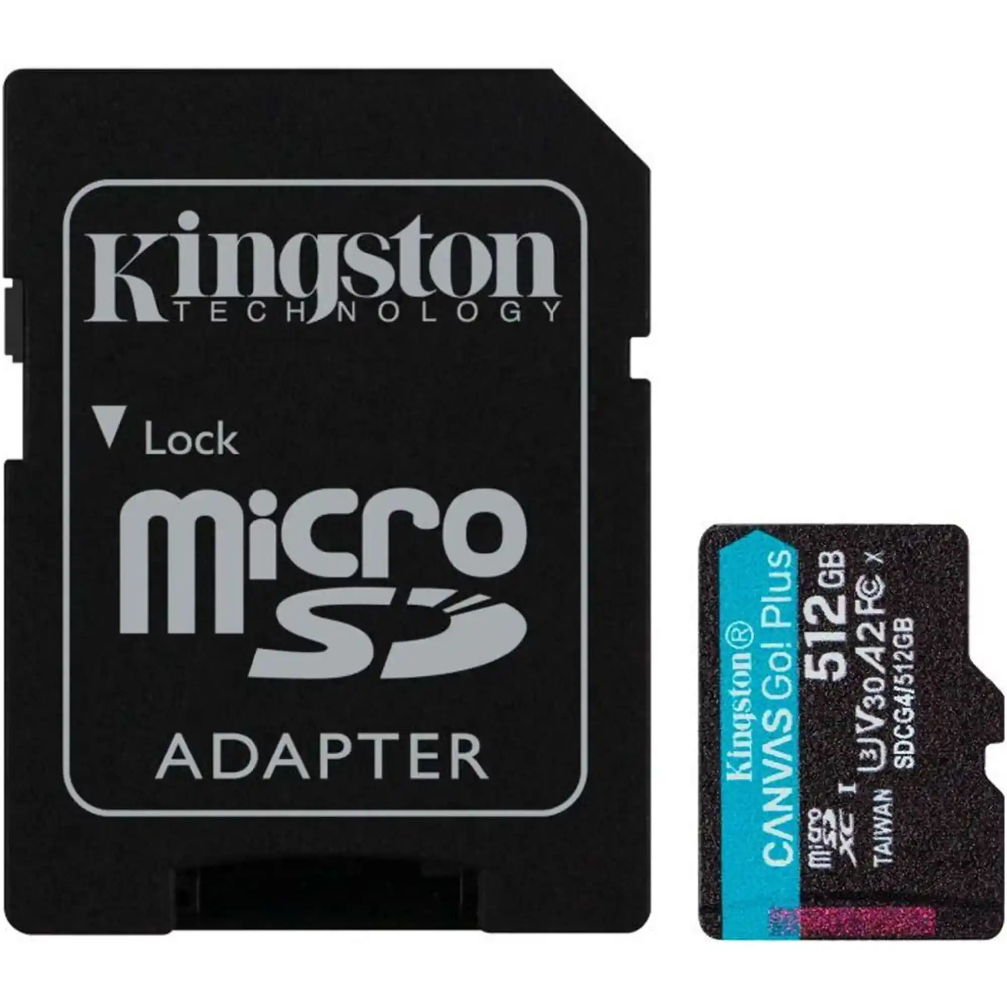 Купити Карта пам'яті Kingston 512GB microSDXC сlass 10 UHS-I U3 V30 A2 Canvas Go Plus G4 (SDCG4/512GB) - фото 1