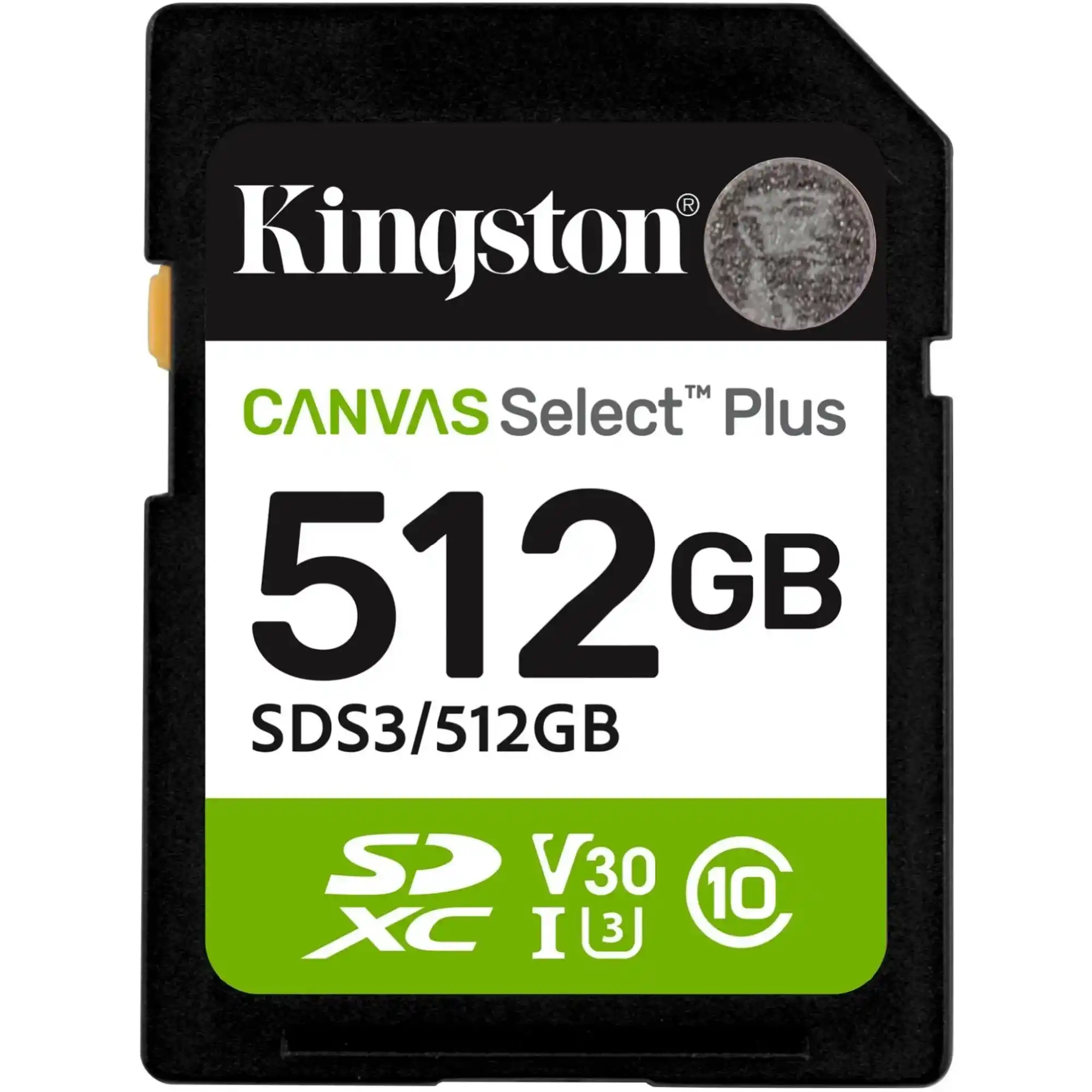 Купить Карта памяти Kingston 512GB SDXC Canvas Select Plus Gen3 1 50MB/s C10 UHS-I U3 V30 SDS3/512GB - фото 1