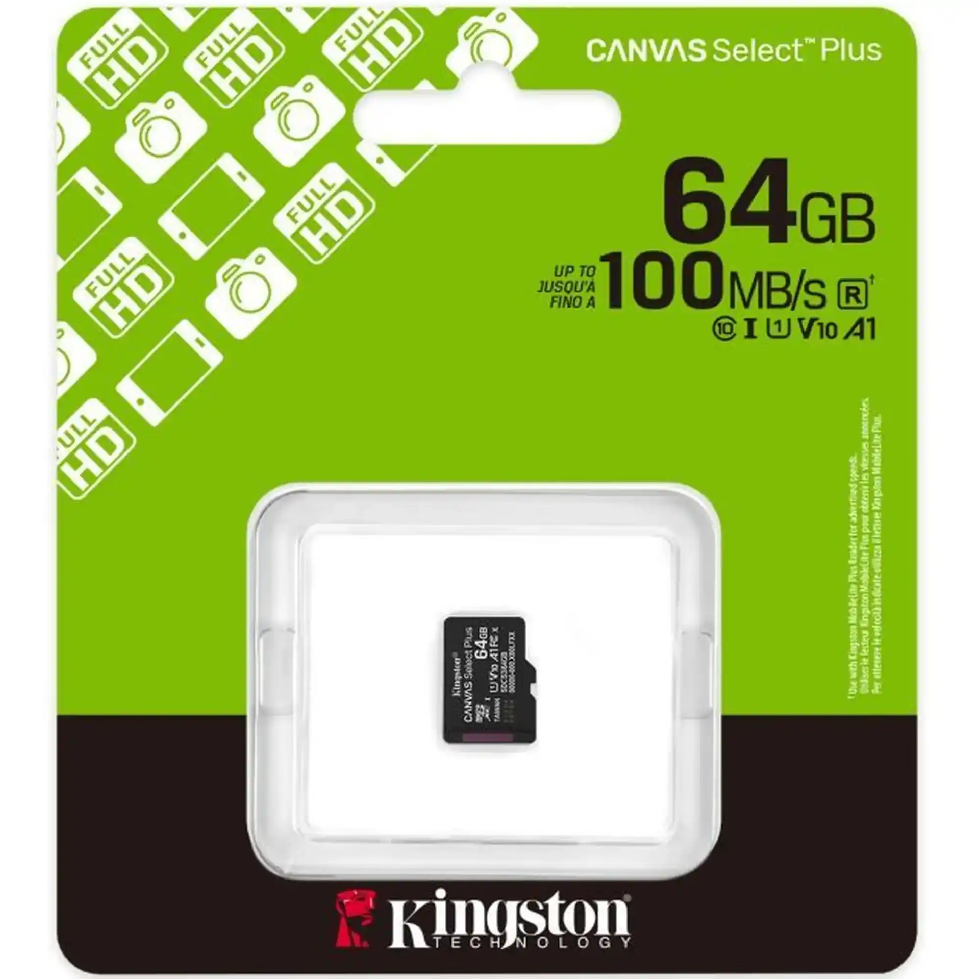Купити Карта пам'яті Kingston 64GB microSDXC class 10 UHS-I V10 A1 Canvas Select Plus (SDCS3/64GBSP) - фото 3