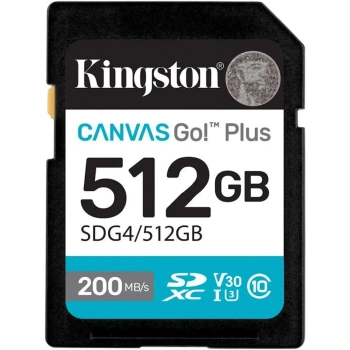 Купити Карта пам'яті Kingston SDXC 512GB Canvas Go! Plus Class 10 UHS-I U3 V30 (SDG3/512GB) - фото 1