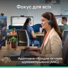 Купити Навушники Logitech Zone Wireless 2 ES for Business Graphite TEAMS version with receiver (981-001493) - фото 7