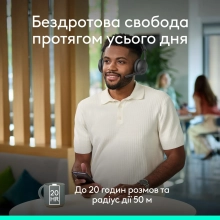 Купити Навушники Logitech Zone Wireless 2 ES for Business Graphite TEAMS version with receiver (981-001493) - фото 11