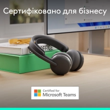 Купити Навушники Logitech Zone Wireless 2 ES for Business Graphite without receiver (981-001512) - фото 6