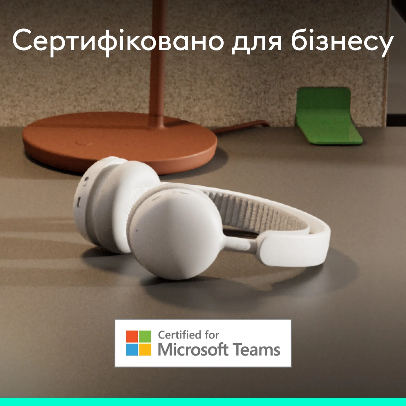Купити Навушники Logitech Zone Wireless 2 ES for Business Off-White TEAMS version with receiver (981-001520) - фото 6