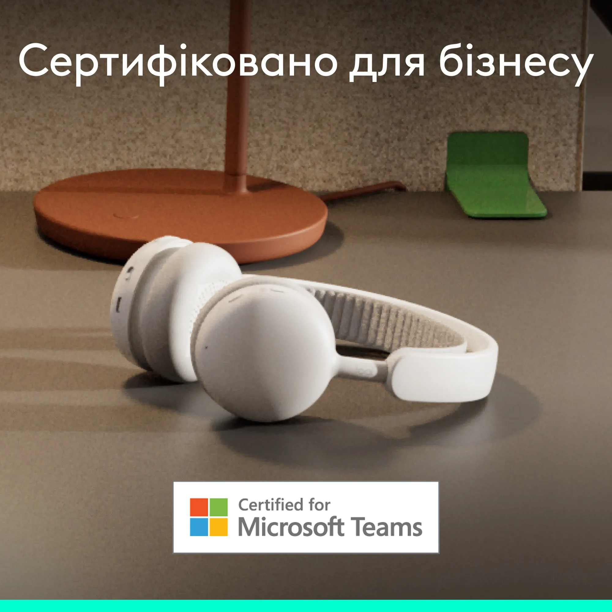 Купити Навушники Logitech Zone Wireless 2 ES for Business Off-White TEAMS version with receiver (981-001520) - фото 6