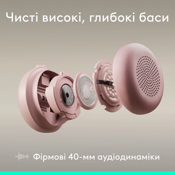 Купить Наушники Logitech Zone Wired 2 for Business USB Rose TEAMS version (981-001616) - фото 8