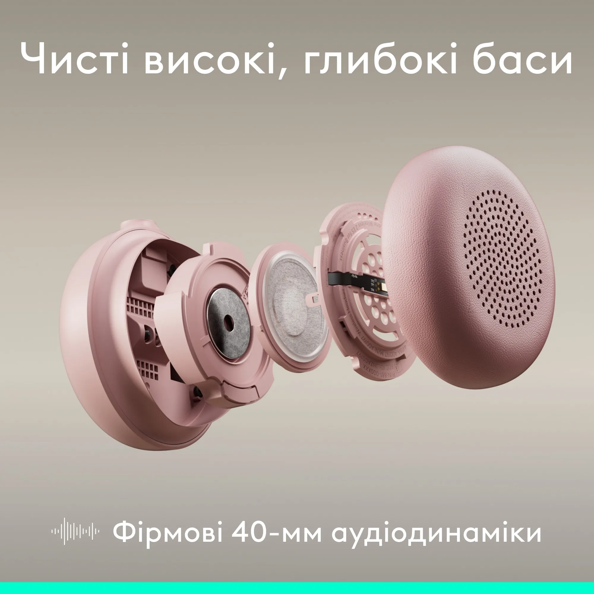 Купить Наушники Logitech Zone Wired 2 for Business USB Rose TEAMS version (981-001616) - фото 8