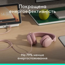 Купить Наушники Logitech Zone Wired 2 for Business USB Rose TEAMS version (981-001616) - фото 12