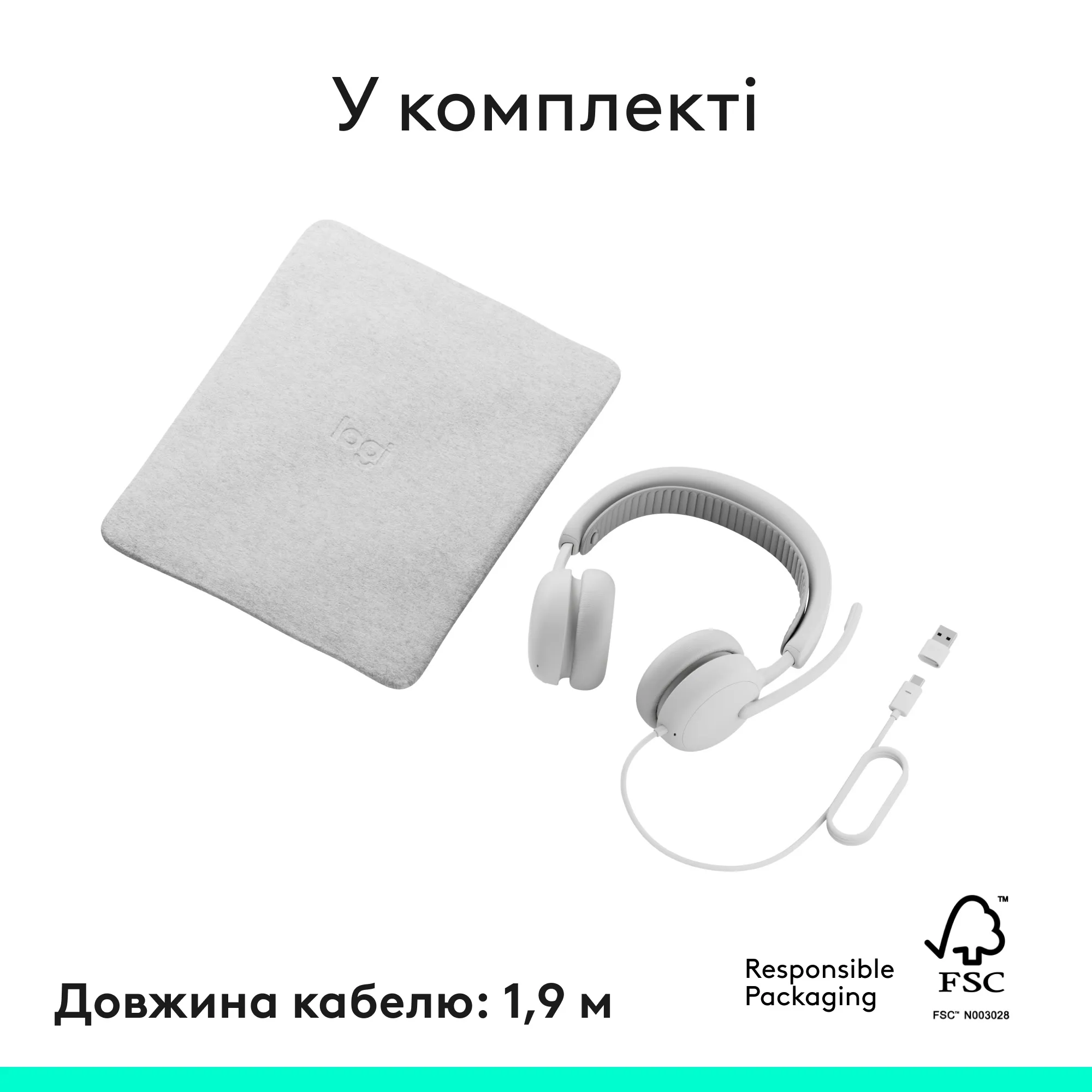Купить Наушники Logitech Zone Wired 2 for Business USB Off-White TEAMS version (981-001617) - фото 15